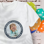 Happy Birthday Simple Modern Custom Photo T-Shirt<br><div class="desc">This simple and modern design is composed of serif typography and add a custom photo.</div>