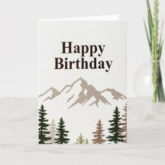 Happy Birthday - simple outdoors Card