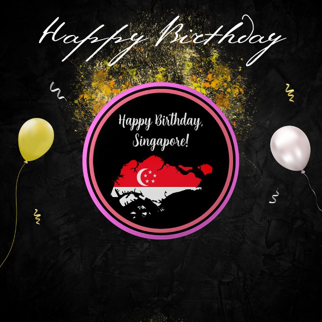Happy Birthday Singapore National Day Button (Creator Uploaded)