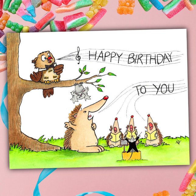 Happy Birthday Singers Postcard (Creator Uploaded)