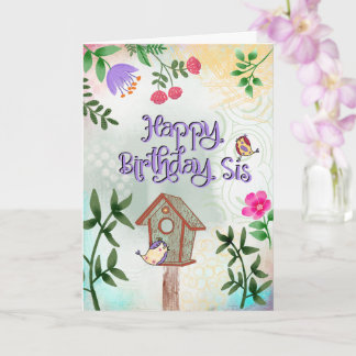 Happy Birthday Sis Card