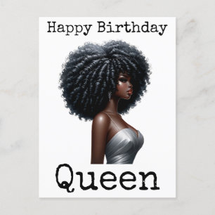 Happy Birthday Sista Melanin Woman Black Women Sis Holiday Postcard