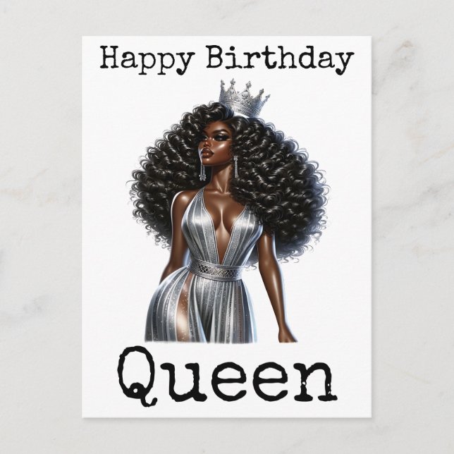 Happy Birthday Sista Melanin Woman Black Women Sis Postcard (Front)