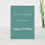 Happy Birthday Sister Amazing  Humour Funny Card<br><div class="desc">This design was created though digital art. It may be personalised in the area provide or customising by choosing the click to customise further option and changing the name, initials or words. You may also change the text colour and style or delete the text for an image only design. Contact...</div>