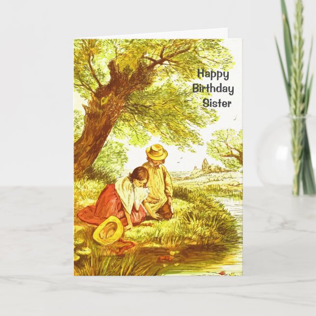 Happy Birthday  Sister Card (Front)