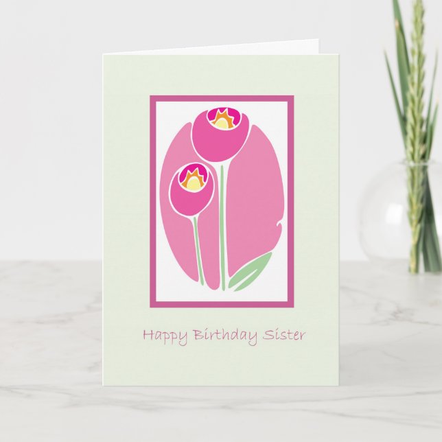 Happy Birthday Sister Card (Front)