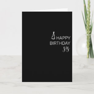 Happy Birthday Sister minimalistic Simple Card