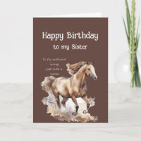 Happy Birthday Sister Ride Horses Quote