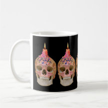 Happy Birthday Skull Candle Witch Spooky