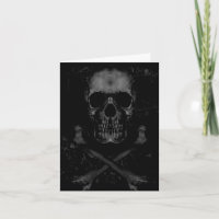 Happy Birthday Skull Crossbones Humour Funny Card