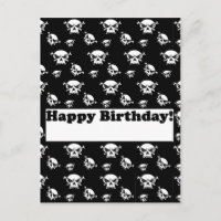 Happy Birthday Skulls Template