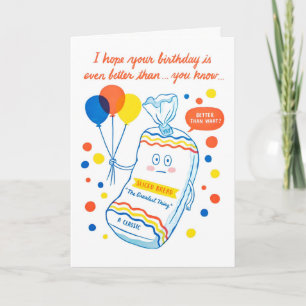 Happy Birthday Sliced Bread Letterpress Card