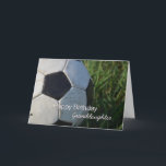 Happy Birthday Soccer Granddaughter Card<br><div class="desc">A soccer birthday card of Granddaughter with a close up photo of a soccer ball in the grass and the words "Happy Birthday Granddaughter" at the bottom in white.</div>