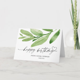 Happy Birthday Social Distance Quarantine Covid Card