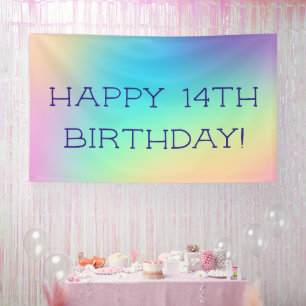 Happy Birthday! Soft Colorful Gradient Banner