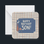 Happy Birthday Son: Card<br><div class="desc">Happy Birthday Son: with beautiful birthday message on the reverse.</div>