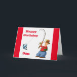 HAPPY BIRTHDAY *SON* FAVORITE FISHERMAN Card<br><div class="desc">THANK YOU FOR STOPPING BY ONE OF MY EIGHT STORES AND COME BACK AGAIN SOON!!!</div>