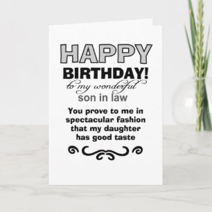 Happy birthday son in law card