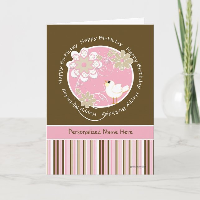 Happy Birthday Song Bird Template (Front)