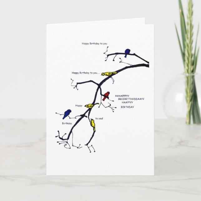 Happy Birthday Song Card (Front)