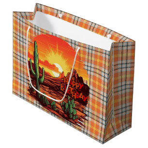 Happy Birthday Southwestern Large Gift Bag