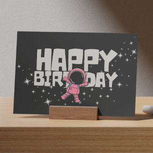 Happy Birthday Space Astronaut Birthday Card