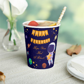 Happy Birthday Space Party Cup | Astronaut Theme