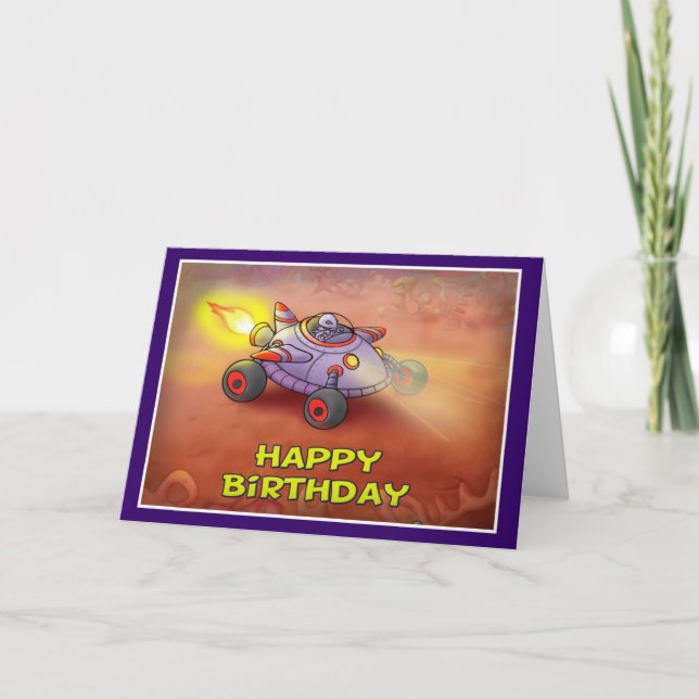 Happy Birthday Space style 003 Card (Front)