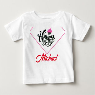 Happy Birthday Special Cute Customised  Baby T-Shirt