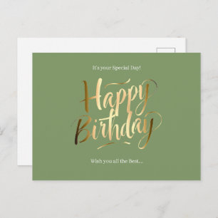 Happy Birthday Special Day Holiday Postcard