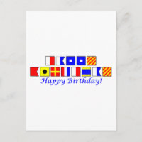 Happy Birthday spelled in nautical flag alphabet