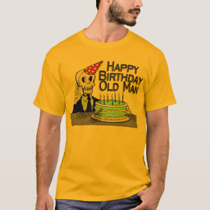Happy Birthday Spider Web Old Man T-Shirt