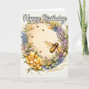 Happy Birthday   Spring Bumblebee Collage Card
