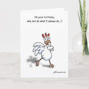 Happy Birthday Spring Chicken card! - Customised Card