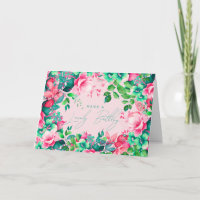 Happy Birthday Spring Summer Garden Floral Blush