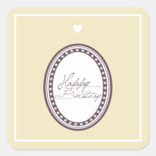 Happy Birthday Square Sticker