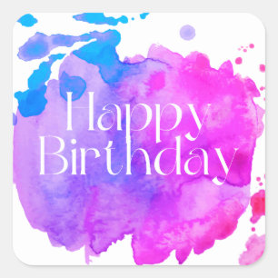 Happy Birthday Square Sticker