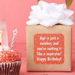 Happy birthday square sticker