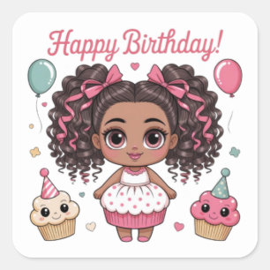 Happy Birthday  Square Sticker