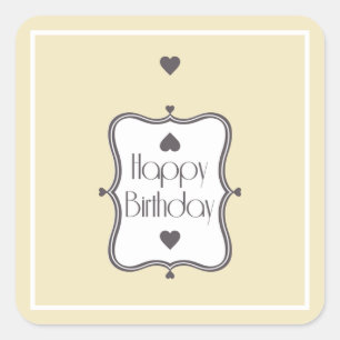 Happy Birthday Square Sticker