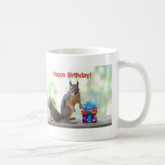 Happy Birthday Squirrel Coffee Mug