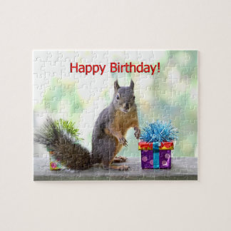 Happy Birthday Squirrel Jigsaw Puzzle