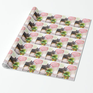 Happy Birthday Squirrel Wrapping Paper