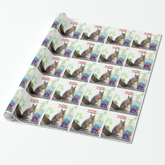 Happy Birthday Squirrel Wrapping Paper