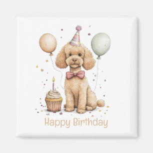 Happy Birthday Standard Poodle Dog Magnet
