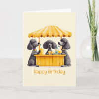Happy Birthday Standard Poodle Dogs Lemonade Stand