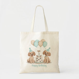 Happy Birthday Standard Poodle Dogs Tote Bag