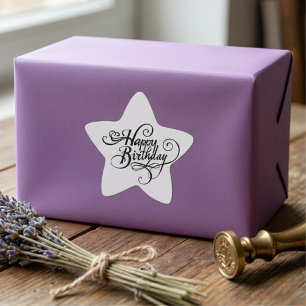 Happy Birthday Star Sticker