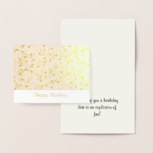 Happy Birthday, Stars and Fireworks Foil Card