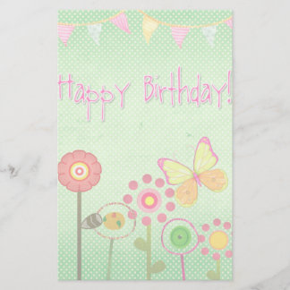 Happy Birthday Stationery